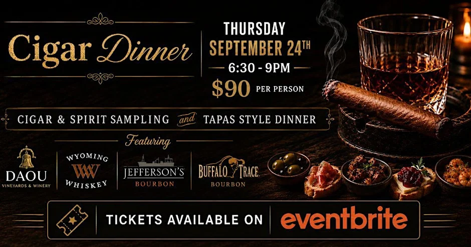Cigar Dinner - Smoke. Sip. Savor at Villari's Lakeside Restaurant