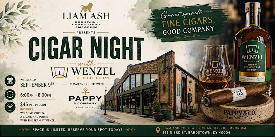 Cigar Night at Liam Ash with Wenzel Distillery X Pappy & CO. at Liam Ash Cocktail Emporium
