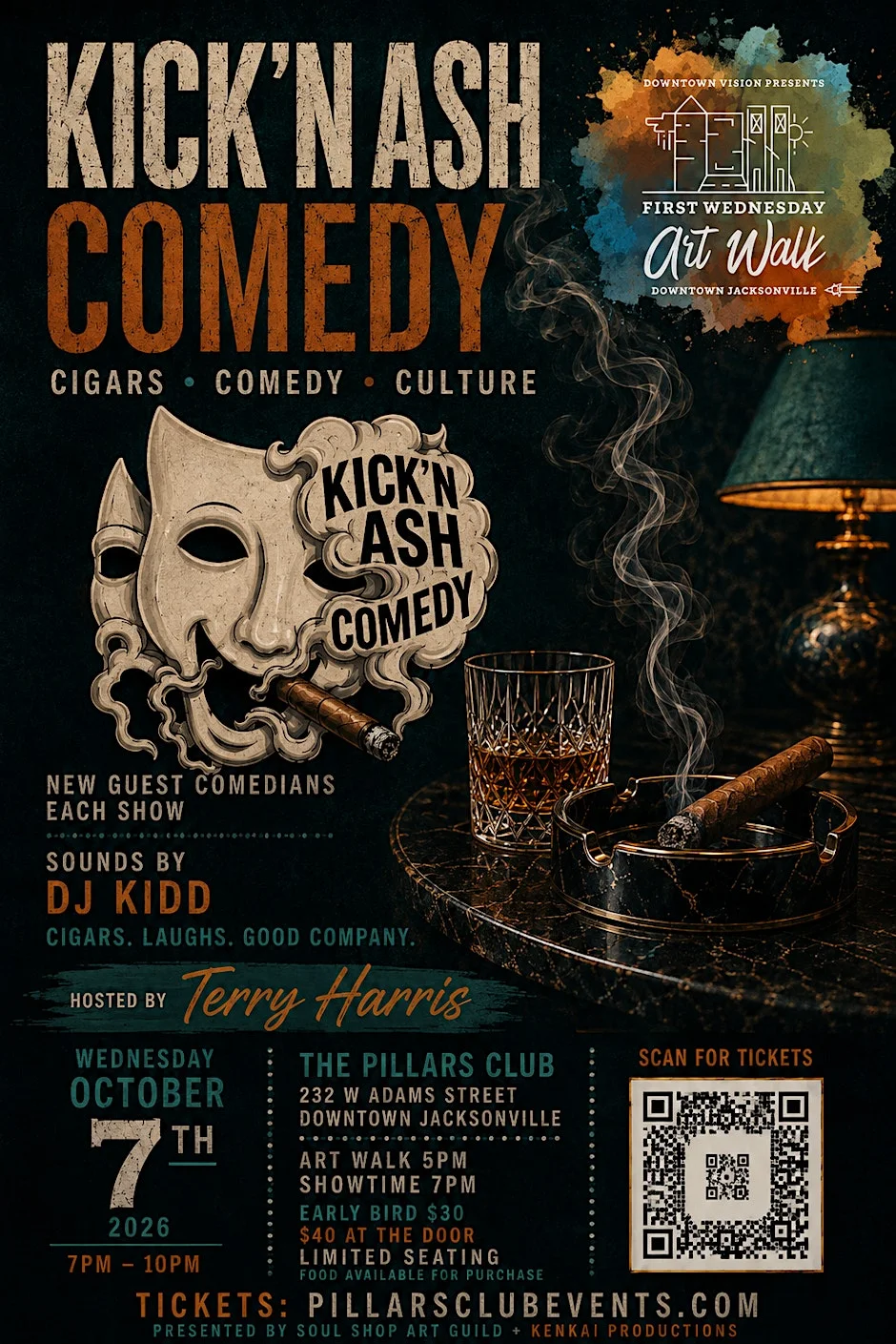 Kick N' Ash Comedy at The Pillars Club (October) at The Pillars Club