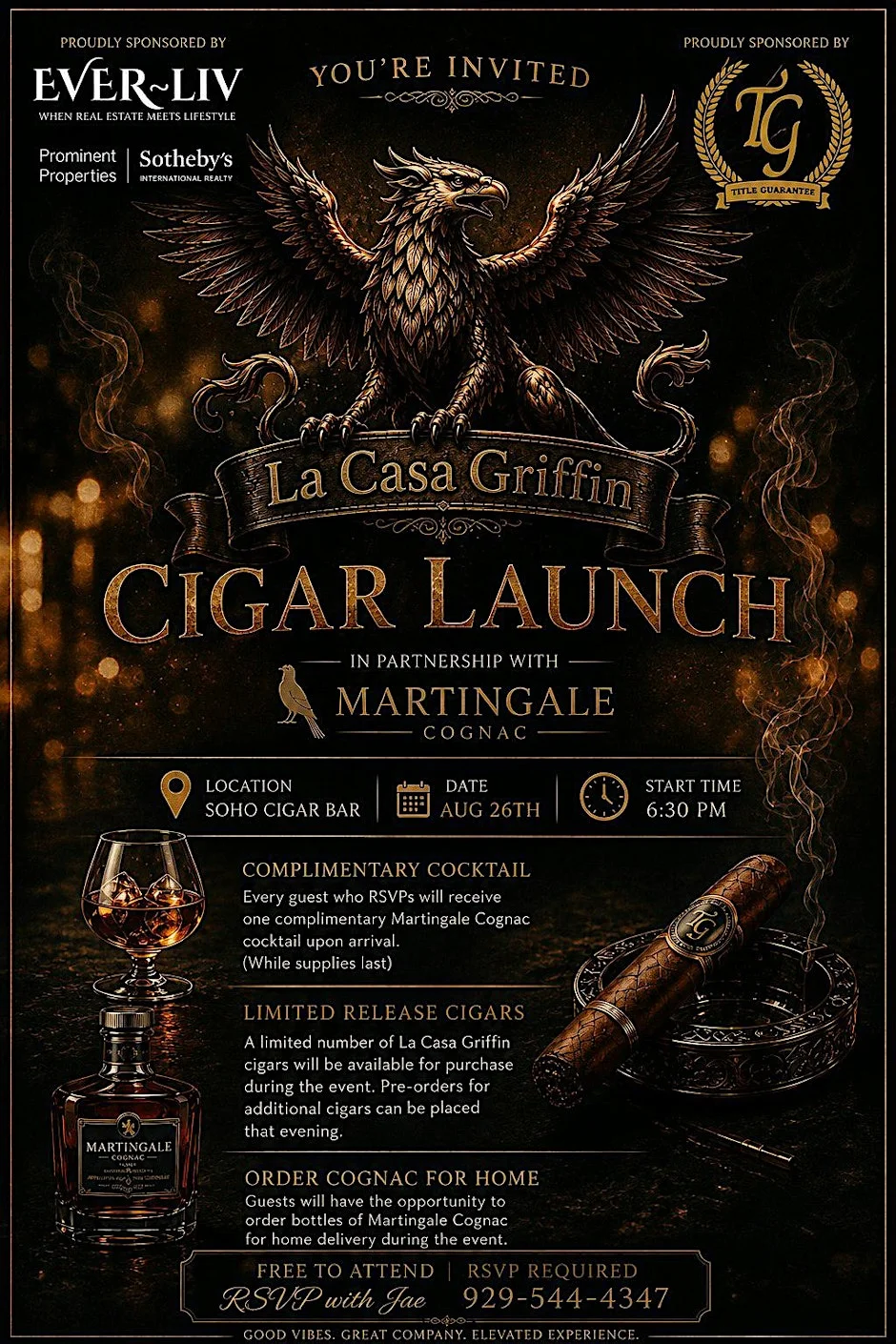 La Casa Griffin Cigars x Martingale Cognac at SoHo Cigar Bar